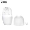 2 pezzi L-03-01 Face Ice Apparatus Massage Ice Roller Beauty Makeup Silicone Face Ice Tray (Glacier White With Hole)