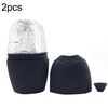 2 pezzi L-03-01 Face Ice Apparatus Massage Ice Roller Beauty Makeup Silicone Face Ice Tray (Mysterious Black With Hole)