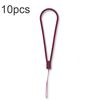 Corda per mano anti-perdita con cordino per telefono cellulare con motivo in silicone da 10 pezzi (rosso melograno)