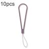 Corda per mano anti-perdita con cordino per telefono cellulare con motivo in silicone da 10 pezzi (ciliegia viola)