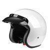 BYB 701 Casco moto retrò per tutte le stagioni, taglia: L (bianco brillante)