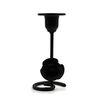 DH2304-01 Candelieri per cena a lume di candela con decorazione bar in metallo intagliato a rosa, dimensioni: corto nero