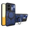 Per vivo Y16 CD Texture Custodia per telefono con supporto magnetico camshield scorrevole (blu)