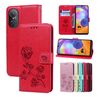 Per Honor 50 SE Custodia per telefono in pelle PU con vibrazione in rilievo rosa (rosso)