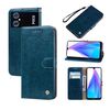 Per Xiaomi Poco M4 5G/Poco M5/Redmi Note 11R Custodia per telefono in pelle con trama cerata ad olio (blu)