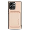 Per Honor 80 SE Custodia per telefono Magsafe in pelle in fibra di carbonio (cachi)