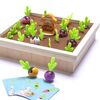 Azienda agricola Tirare la memoria di carota Scacchiera da tavolo Bambini Bambini Luogo di illuminazione in legno Giocattoli educativi primitivi (Hamster King)
