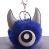 3 pezzi Cartoon Croissant Hair Ball Portachiavi Pendente a sospensione Pendente per auto (Royal Blue)