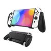 Custodia protettiva integrata con console di gioco multifunzione JYS NS218 con impugnatura per interruttore OLED (nero)