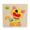 10 PCS Bambini Giocattolo educativo Giocattolo di legno del fumetto del fumetto di legno (gatto)