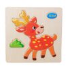 10 PCS Bambini Giocattolo educativo Puzzle di legno del fumetto del fumetto di legno (cervo)