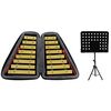 JZ-35 16-tono a doppia fila CARILLON ORFF Strumento percussioni, colore: dorato con scaffale