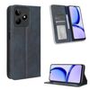 Custodia in pelle per Realme C53 / Narzo N53 4G con fibbia magnetica retrò (blu)