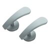 1 paio di ganci curvi ispessiti, gancio piatto, gancio per maniglia della porta, gancio per installazione gratuita, gancio per parete per tende (grigio)