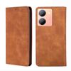 Custodia in pelle magnetica per vivo Y78 5G Skin Feel (marrone chiaro)