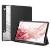 Custodia per tablet in pelle antiscivolo per Samsung Galaxy Tab S9 DUX DUCIS TOBY Series con funzione Sleep / Wake-up (nero)