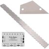 GNR3 Righello per manico per chitarra basso in acciaio inossidabile, stile: doppi denti + righello di livellamento + righello alto per corde