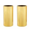 2 pezzi in acciaio inox tubo di scorrimento per chitarra Folk Slide Block, dimensioni: 60 mm (oro)
