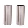 2 pezzi in acciaio inox tubo di scorrimento per chitarra Folk Slide Block, dimensioni: 70 mm (argento)