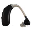 Ricarica USB Gancio per l'orecchio Riduzione del rumore Amplificatore audio per apparecchi acustici (nero)