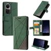 Custodia per cellulare in pelle con vibrazione orizzontale Global Skin Feel per OPPO Reno10 / Reno10 Pro (verde)