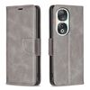 Per Honor 90 5G Custodia in pelle di agnello con texture in puro colore Flip (grigio)