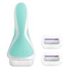 Schick Razor Rasoio per depilazione della pelle sensibile delle donne x 1 (1 portautensili + 2 teste di utensili)