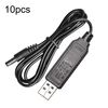 10pcs 3.7V IC Protezione del circuito Batteria al litio USB Cavo di ricarica a testa dritta, modello: 5.5mm
