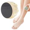 Epilatore manuale in vetro di cristallo con smerigliatrice per piedi a doppia faccia 2 in 1 (giallo)