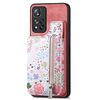 Per Redmi 8A Custodia per telefono con retro a portafoglio con cerniera verniciata retrò (rosa)