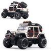 1:24 Simulazione SUV in lega Modello Giocattoli sonori e luminosi per bambini (Argento)
