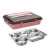 Bento Box per dormitorio studentesco isolato a tenuta stagna con scatola per il pranzo in acciaio inossidabile 304, specifiche: 5 griglie rosa
