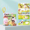 Libro in stoffa per bambini, con fruscio antistrappo, libri silenziosi per bambini, stile: animali da fattoria