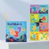 Libro in stoffa per bambini, con fruscio antistrappo, libri silenziosi per bambini, stile: cognizione dei numeri