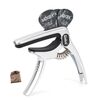 Galux GC501A Clip per chitarra acustica, clip in metallo per ukulele folk con custodia, colore: argento