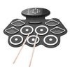 W562 Set di 7 tamburi spessi in silicone tamburi arrotolati a mano tamburi jazz strumenti a percussione tamburi elettronici