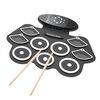 W362 Batteria in silicone a doppio corno arrotolata a mano Pedale a percussione 7 Kit di batteria Batteria elettronica