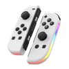 JOY-02 Maniglia da gioco sinistra e destra con luci RGB Body Feel Bluetooth Gamepad per Switch / Switch OLED / Switch Pro / Switch Lite / Switch Joycon (Bianco)