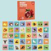 20 pezzi/libro Carta per l'apprendimento precoce del bambino Carta per la stimolazione visiva della cura degli occhi dei bambini, Stile: oggetto reale a 4 ordini
