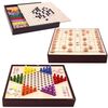 Set di giocattoli educativi per scacchiera educativa per bambini multifunzionali in legno modello 3 in 1 F