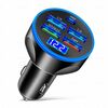 WGS-G37 Caricatore per auto con ricarica super veloce con display digitale 5 in 1 e voltmetro (nero)