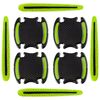 8 pezzi/set adesivo riflettente protettivo per maniglia della portiera dell'auto, specchietto retrovisore di sicurezza, colore: verde fluorescente