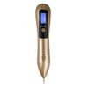Strumento di bellezza per la pulizia del punto della talpa del laser domestico LCD a 9 ingranaggi con luce di tiro(Oro)