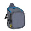 Borsa da addestramento portatile per animali domestici 25x17x12 cm per gite Marsupio per snack per animali domestici (grigio scuro + blu)