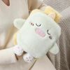 Borsa per acqua calda da 1 litro, scaldamani in peluche a due mani, stile: Consortium