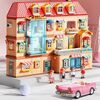 690 pz/scatola bambini per uso domestico grandi blocchi di pellet giocattoli di assemblaggio villa castello