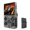 Console di gioco portatile retrò R36S Sistema Linux Schermo IPS da 3,5 pollici Lettore video portatile 64G Nero trasparente