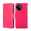 Custodia per telefono in pelle con texture cristallo Realme 11 4G (rosa rossa)