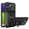 Per vivo Y36 5G / 4G Global Sliding Camshield TPU + custodia per PC con slot per schede (nero)