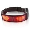 Collare per animali domestici con display a LED Collare monocolore fai-da-te ad alta visibilità ricaricabile (rosso)